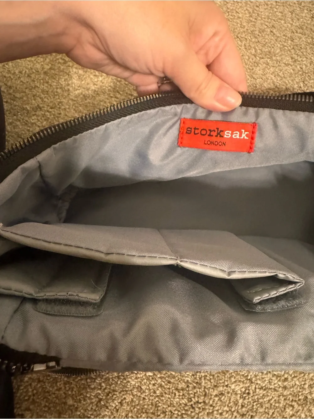 Storksak insert black compartment